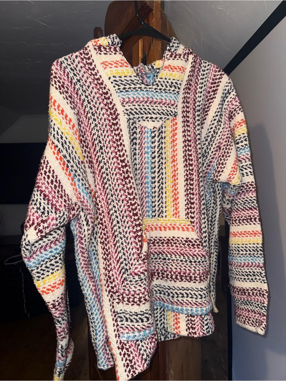Multicolor Woven Baja Hoodie